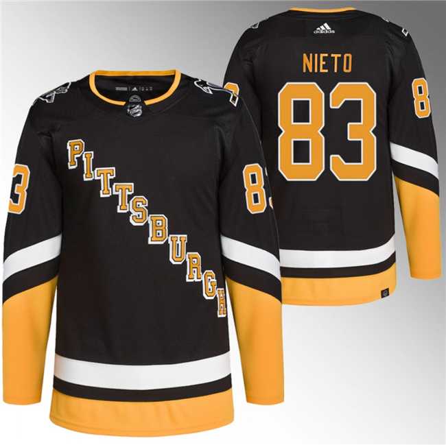 Mens Pittsburgh Penguins #83 Matt Nieto Black 2021-22 Alternate Primegreen Stitched Jersey